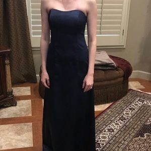 Formal dress is navy blue